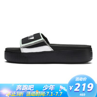 彪马PUMA 女子 拖鞋 PLATFORM SLIDE TZ METALLI 休闲鞋 369421 02黑色39码