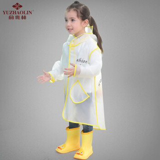 俞兆林（YUZHAOLIN）儿童雨衣 男女童EVA透气大帽檐雨披宝宝卡通雨具幼儿园小学生便携式雨衣 黄色小鸭 XL