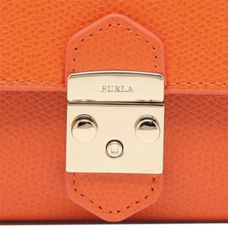 FURLA 芙拉 SS19 MAIN 女士 橙色 牛皮革 METROPOLIS系列 XL号 长款钱包钱夹1008256