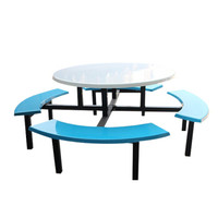 奈高NG学生员工食堂餐桌椅小吃店多人连体快餐桌椅组合4座-2