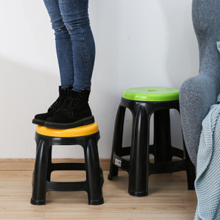 凡高(VEGNO) 凳子 加厚防滑塑料凳子家用 客厅就餐凳 时尚舒适高凳 高47cm 绿色