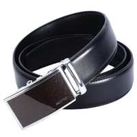博牌bopai 皮带男士头层牛皮腰带自动扣头 商务休闲潮款裤带韩版  黑色713-004281