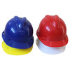 荣裕（Rongyu）2003国标V字型PE安全帽 工地工程工业建筑电力施工防砸抗冲击头盔 蓝色 定制