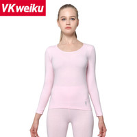 VKweiku保暖内衣男女秋衣秋裤 自发热 中老年情侣款保暖套装加厚保暖裤男 女款粉色 L