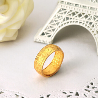 金利福珠宝(kimlife)黄金戒指 足金百福男女戒 活口戒【报价 价格 评