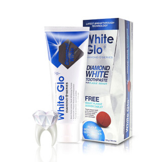 White Glo澳洲原装进口 钻石健白牙膏 150g（减少牙菌斑亮白洁齿去牙渍低磨损）
