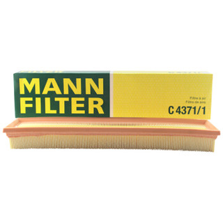 曼牌滤清器 曼牌(MANNFILTER)空气滤清器/空气滤芯C4371/1(标致/307/308/408/206/207雪铁龙C4/C4L/世嘉 )