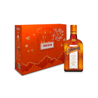 君度（Cointreau Liqueur）洋酒 橙味力娇酒 700ml “调出爱” 限量定制礼盒