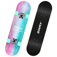斯威（SWAY）专业滑板成人四轮双翘板儿童滑板男女初学者公路刷街代步 星空(45MM大轮+安全护具)专业板