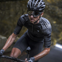 迈森兰 MYSENLAN 男子骑行服夏季短袖自行车山地车公路车骑行上衣公路车衣服紧身速干 M1017209  奥兰 灰色 XXXL