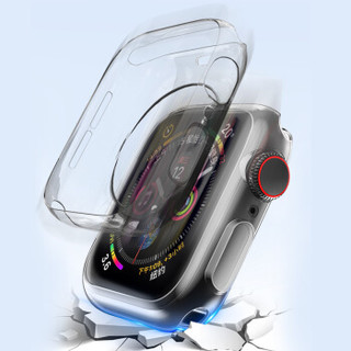 派滋 苹果iwatch5/4保护套壳 苹果手表4代保护套表盘全包硅胶外壳 手表S4配件 44mm透明