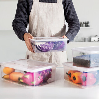 惠而信Welshine 0270-保鲜盒 冰箱收纳盒塑料保鲜盒储物盒 密封盒生鲜蔬菜水果冷藏冷冻盒 3.15L 单个