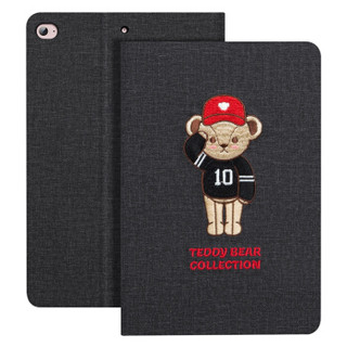 泰迪珍藏 iPad mini5保护套2019新款 7.9英寸迷你5苹果平板电脑壳 创意刺绣全包防摔休眠支架皮套 10号棒球手