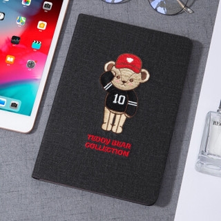 泰迪珍藏 iPad mini5保护套2019新款 7.9英寸迷你5苹果平板电脑壳 创意刺绣全包防摔休眠支架皮套 10号棒球手