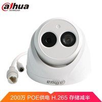 da hua 大华 dahua）监控摄像头 200万网络高清半球监控摄像机 带POE红外夜视20米半球摄像机 P20T1-2.8mm