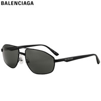 巴黎世家(BALENCIAGA)太阳镜男女 墨镜 灰色镜片黑色镜框BB0012S 001 58mm