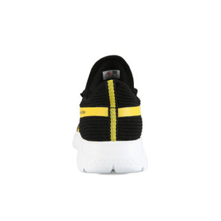匹克（PEAK)男鞋舒适健步休闲鞋轻便耐磨运动鞋 DE910411 黑色/柠檬黄 43码