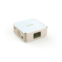 京东云 夏新（Amoi）R15 微型投影仪 家用 投影机 便携（24核处理器 语音遥控 支持侧投 ）1g+8g 标配 金色