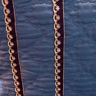 雅鹿 全包布艺夹棉弹力床头罩欧式软包床头套床靠背防尘保护罩2.0M 宝蓝