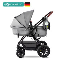 KinderKraft 可可乐园 MOOV 可换向高景观四轮推车 深空灰