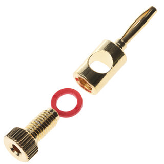 RS Pro欧时 红色 1路 扬声器连接器, 黄铜触芯 插头, 16A