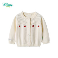 迪士尼（Disney）童装新品女童甜美可爱刺绣毛衣针织开衫外套宝宝外出服183S1027 米白 3岁/身高100cm