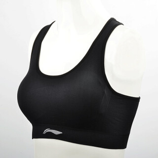李宁LI-NING 瑜伽服跑步健身运动文胸内衣 AUBN124 -1黑色 XL（B85）码