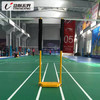 动联无界羽毛球网架室内移动式双柱型羽毛球网柱架子加粗加重全铸铁35kg/个