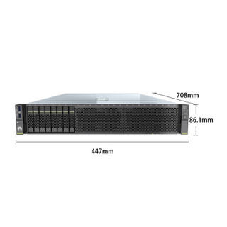 华为HUAWEI 机架式服务器 2288HV5 2U8盘 3106*2CPU 16G*4 600G*5SAS 550W双电 RAID0,1,5,6,10-1G 质保三年