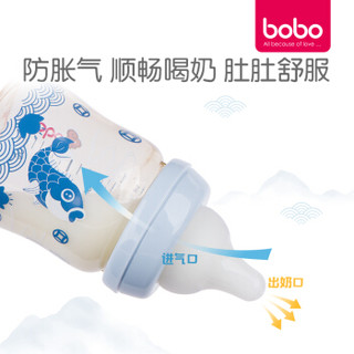 乐儿宝(bobo)奶瓶 宽口径ppsu婴儿奶瓶 新生儿奶瓶160ml(国风系粉色)