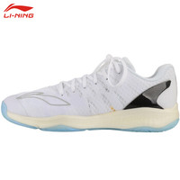 李宁（LI-NING）2019新款羽毛球鞋男款鹘鹰2.0防滑耐磨启动快大赛版专业比赛运动鞋 AYAP009-3 标准白 43/9.5