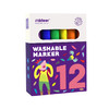 弥鹿（MiDeer）水彩笔儿童安全可水洗易清洁锥形头美术绘画涂鸦水溶性水彩笔 MD4069 12色