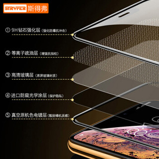 斯得弗 苹果X/XS/11 pro防窥钢化膜 iphone11 pro/X/XS防偷看钢化膜全屏3D覆盖不碎边防指纹高清防爆玻璃贴膜