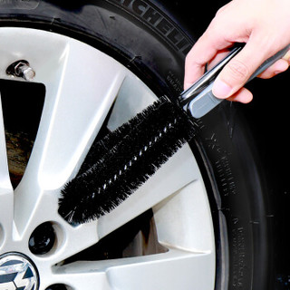 卡饰社 升级款洗车轮毂刷 轮胎清洁刷洗车工具刷车刷子 汽车用品 灰黑色