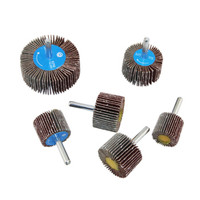 极力熊 带柄砂布磨头打磨抛光砂布轮电磨头 带柄砂纸磨片带轴千叶磨头 30*25*6（100个）