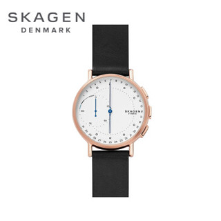 Skagen 诗格恩 手表 时尚欧美智能表 石英智能机芯 男士腕表 简约潮流皮表带 SKT1112