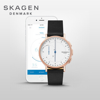 Skagen 诗格恩 手表 时尚欧美智能表 石英智能机芯 男士腕表 简约潮流皮表带 SKT1112