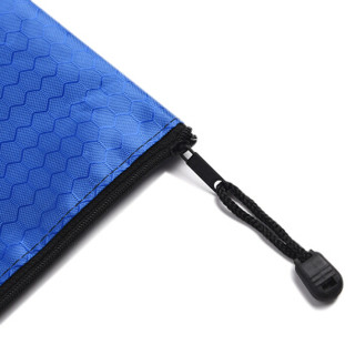 正彩(ZNCI)A5足球纹拉链袋文件袋票据袋办公学生文具用品收纳袋单个装  1455深蓝色