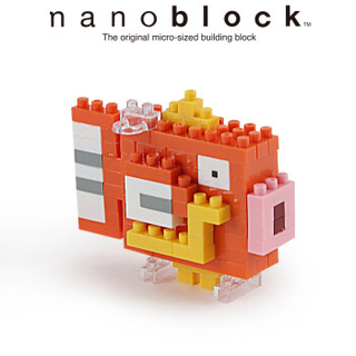 日本nanoblock方块鲤鱼王精灵宝可梦小颗粒拼插拼搭微型积木儿童玩具 12岁+ 800714 男孩女孩生日礼物