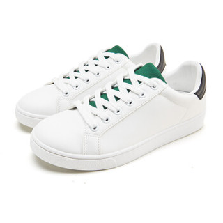 回力/Warrior 回力帆布鞋超纤小白鞋韩版男女板鞋运动鞋 WXY-A459 白绿 39
