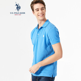 U.S. POLO ASSN. polo衫男士2019春夏新品多色纯棉潮流时尚短袖t恤1192101001 天蓝色 M