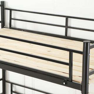 佐盛钢制学生公寓床铁架床上下铺床双层床成人床带床板2000*1000*1700木床板款1