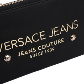 VERSACE JEANS 范思哲 奢侈品 女士黑色聚酯纤维LOGO图案单肩斜挎包 E3VTBPD1 71081 899