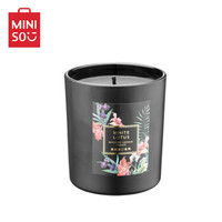 名创优品 MINISO 蜡烛优雅夏花系列-蜡烛(白玉莲花)(黑色)