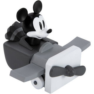 迪士尼（Disney）官方正品 经典米奇系列回力车黑白飞机款生日礼物玩具手办珍藏玩偶模型公仔摆件