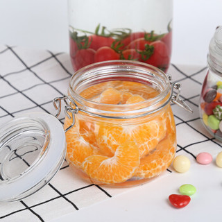 熊猫兔 密封罐玻璃储物罐玻璃瓶子带盖蜂蜜柠檬百香果罐子家用咸菜罐食品储存储物罐 七件套