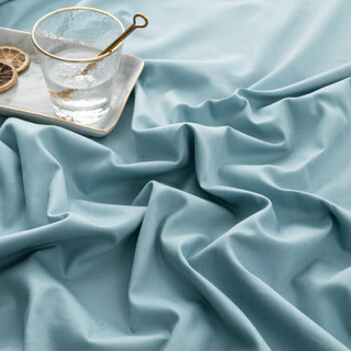 京东京造 全棉纯色件套 床上四件套纯棉床单被套枕套 1.5m床 淡刚蓝