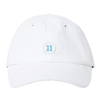 维多迪纳（vedordna）帽子男女同款棒球帽数字绣花情侣鸭舌帽防晒遮阳帽街头嘻哈帽 MZ166 均码可调节 白色