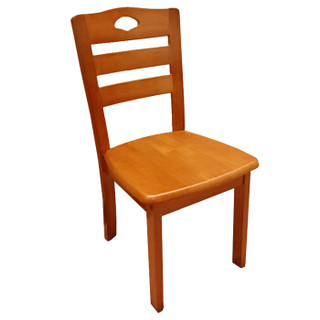 理邦简约木餐椅高靠背凳子03海棠色（两张）