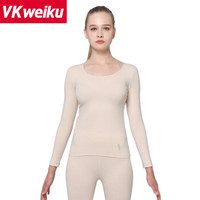 VKweiku保暖内衣男女秋衣秋裤 自发热 中老年情侣款保暖套装加厚保暖裤男 女款肤色 XXL